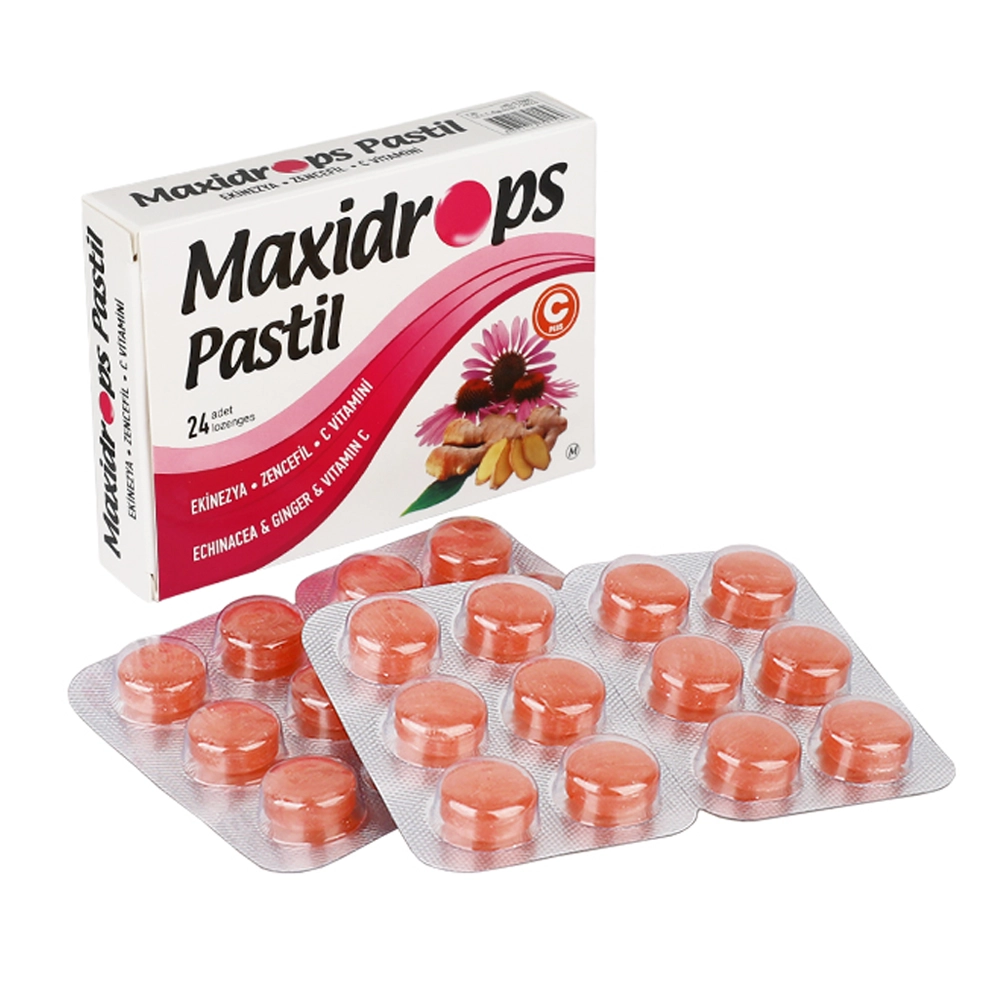 Maxidrops Ekinezya-Zencefil- C Vitamini Boğaz Pastili